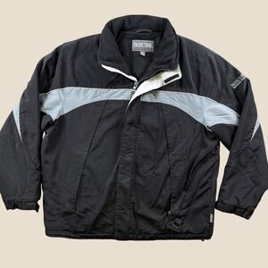 Pacific Trail Jacket Men Xl Black Gray Fleece Lined Ski Gorpcore Hooded Warm